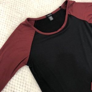 RUE 21 Black and Wine Top